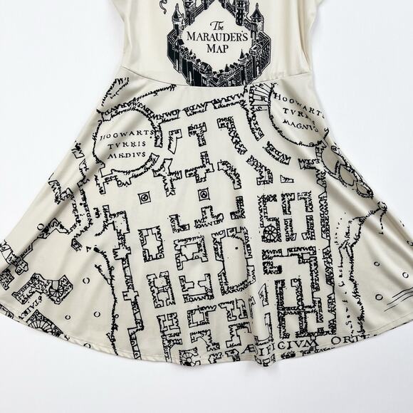 Hot Topic | Harry Potter 'The Marauder's Map'‎ Dress by Warner Bros Small - Picture 6 of 8